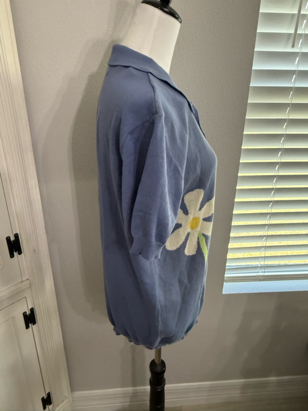 OXKNIT floral knit polo shirt - Picture 6 of 6